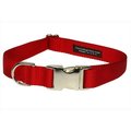Sassy Dog Wear Sassy Dog Wear SOLID RED-METAL BUCKLE SM-C Nylon & Aluminum Buckles Dog Collar; Red - Small SOLID RED-METAL BUCKLE SM-C